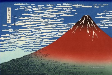 晴天の富士山 1831年 葛飾北斎 浮世絵 Oil Paintings